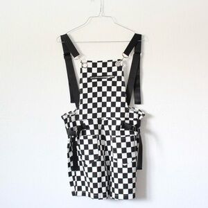 Checkered Black and White Overalls